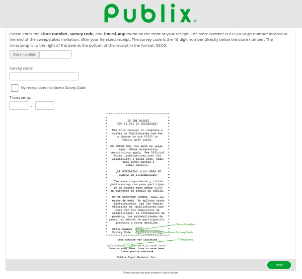 Publix Customer Satisfaction Survey