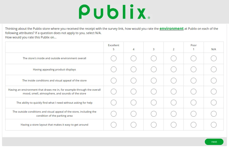 Share your feedback on Publix store